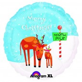 18" North Pole Reindeer Christmas