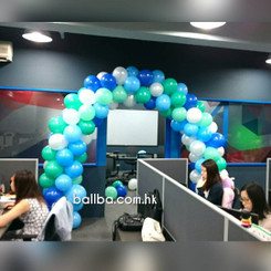 Office Balloon Arch Setup @ North Point Industrial Building