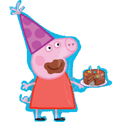 33" Peppa Pig with Birthday Cake