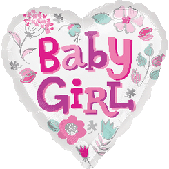 18" Baby Girl Heart