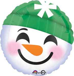 18" Emoji Snowman Foil Balloons