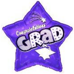 18" Congratulations Grad Purple Star