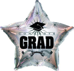 18" Congrats Grad Platinum Star
