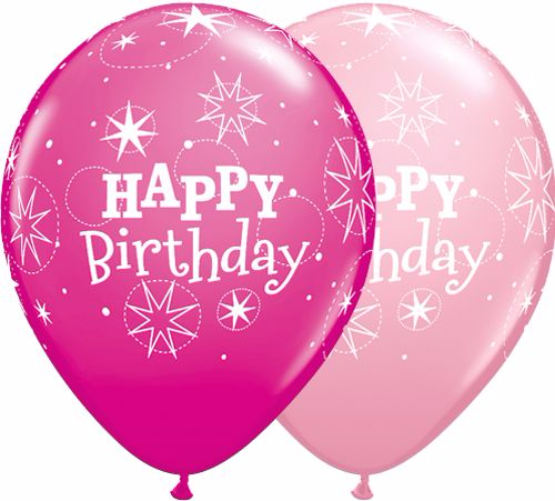 11 birthday sparkle pink wild berry ball ba balloons