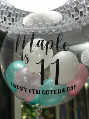 24" Crystal Balloon with Message (8 small balloons inside!)