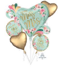 From Miss to Mrs. Mint to Be Bouquet (A SET OF 5)