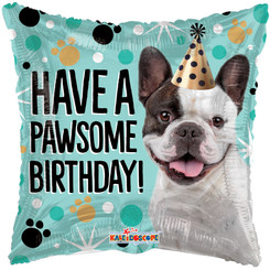 18" Have A Pawsome Birthday! Square Foil Balloon