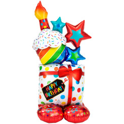 55" Cupcake & Present Birthday Airloonz
