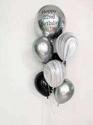  Silver orbz balloon set