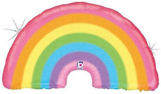36" Pastel Glitter Rainbow