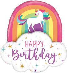 35" Unicorn Rainbow Birthday