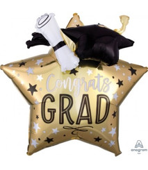  28" Grad star, Cap and Diploma multi balloon