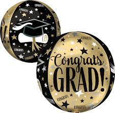  16" Congrats Grad Cap & Diploma orbz