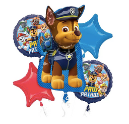 Paw patrol foil balloon bouquet (a set of 5)