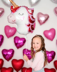 21" Pink Unicorn foil balloon