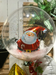  20" crystal balloon with santa