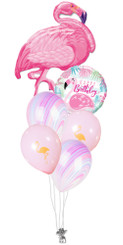  Flamingo Birthday balloon bouquet