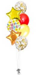  Emoji Birthday Party balloon bouquet