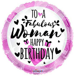18" Happy Birthday to a Fabulous Woman
