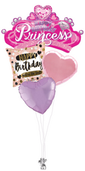  Happy Birthday Princess balloon bouquet