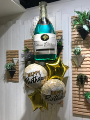  Birthday Champagne balloon bouquet