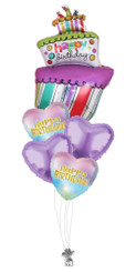  Birthday cake Balloon bouquet