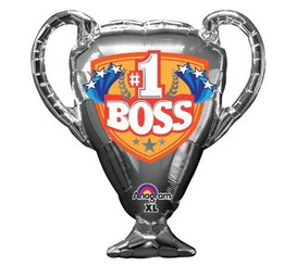 28" Number #1 Boss Trophy foil balloon