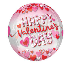  16" Happy Valentine's Day Foil Orbz balloon