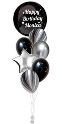   Black pearl balloons bouquet