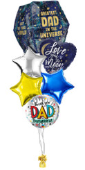   Greatest Dad of the universe balloon bouquet