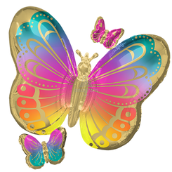 29" colorful butterflies foil balloon