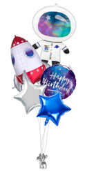  Astronaut is coming to your party balloon bouquet