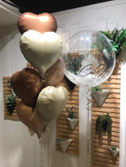   Caramel cream crystal balloon bouquet