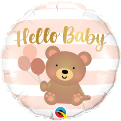 18" Hello Baby Bear foil balloon