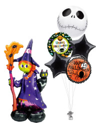   Halloween with Jack & witch balloon bouquet