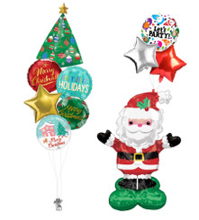    Santa claus is coming to town balloon bouquet