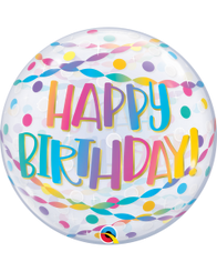 22" Birthday Streamers bubble balloon