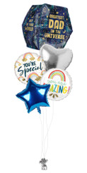   Greatest Dad of the universe balloon bouquet 2