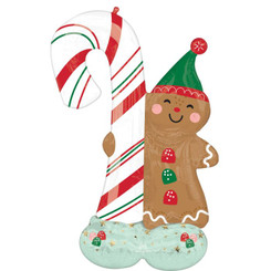   51" Airloonz Merry Christmints Gingerbread Man