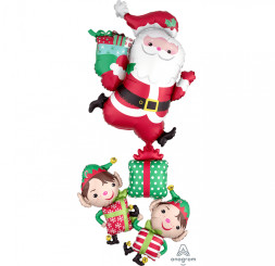     63" Santa & Elves Stacker