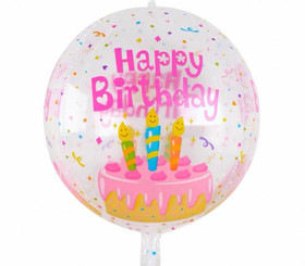 16" Birthday Cake orbz balloon