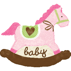 29" Baby Pink Rocking Horse