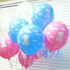1st Birthday Latex Balloon