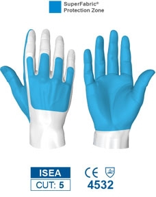 HexArmor 5033 SteelLeather III Heavy Duty Gloves Protection Zones