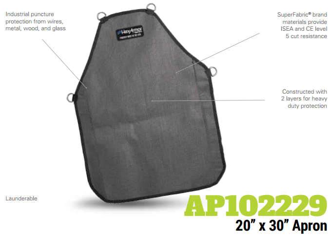 HexArmor AP102229 Protective Apron 20 In. X 30 In. Heavy Duty Product Specs