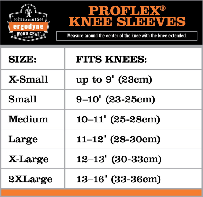 Ergodyne Proflex 620 Knee Sleeves with Open Patella/Spiral Stays