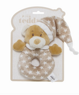 Snuggly Sleepytime Rattle (blue, pink, beige)