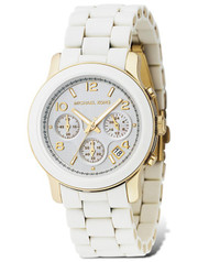 Women's White and Gold watch
