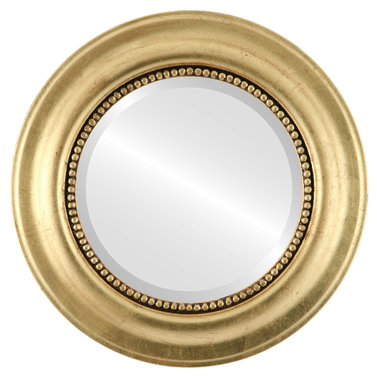 decorative gold round mirrors