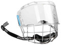 Bauer Hybrid Hockey Shield

Combines the airflow of a wire cage with the excellent visibility of a shield
Enhanced peripheral vision
High-impact, polycarbonate shield
Improved anti-fog coating
Strategic vent locations
Floating chin-cup
CSA, HECC, CE Certified